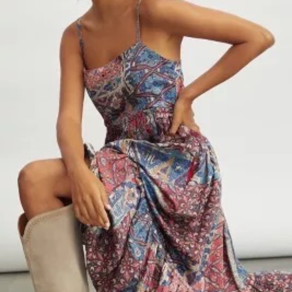 EUC Anthropologie Tiered Midi Dress by Nikita Mhaisalkar Size 12